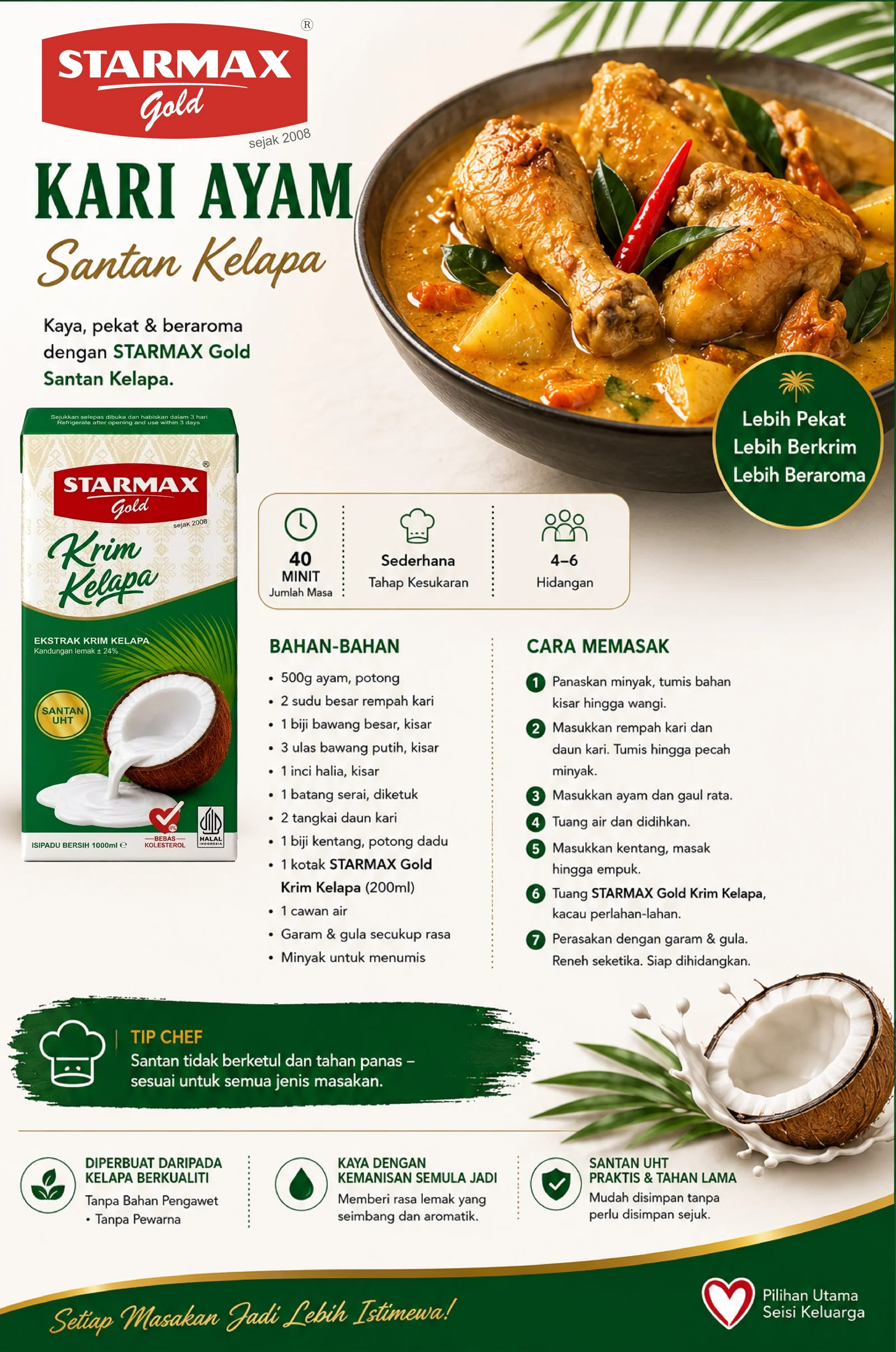 Kari Ayam Santan Kelapa recipe